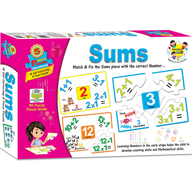 PUZZLE EDUCATIONAL SUMS 5PCS [YT]