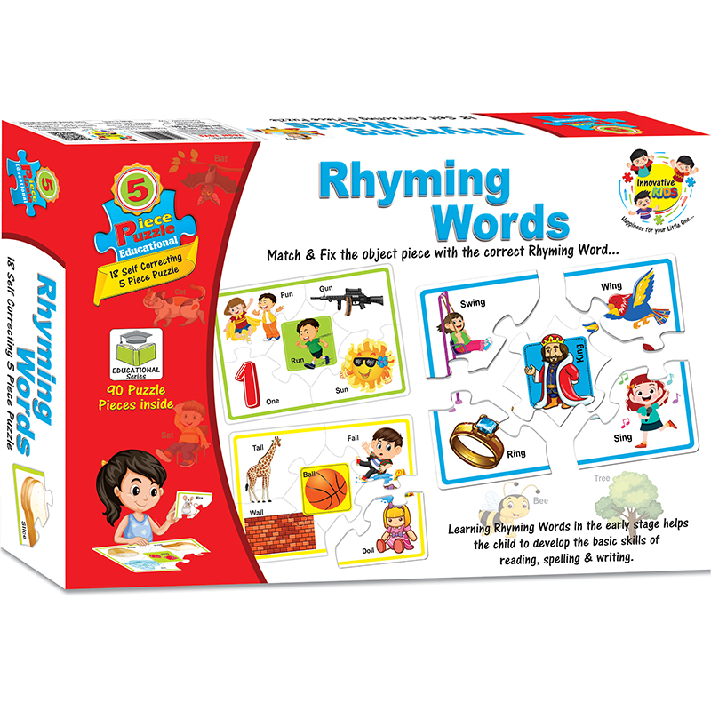 PUZZLE EDUCATIONAL RHYMING WORDS 5PCS [YT]