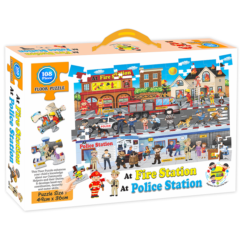 PUZZLE FIRE & POLICE STATION 108PCS [YT]