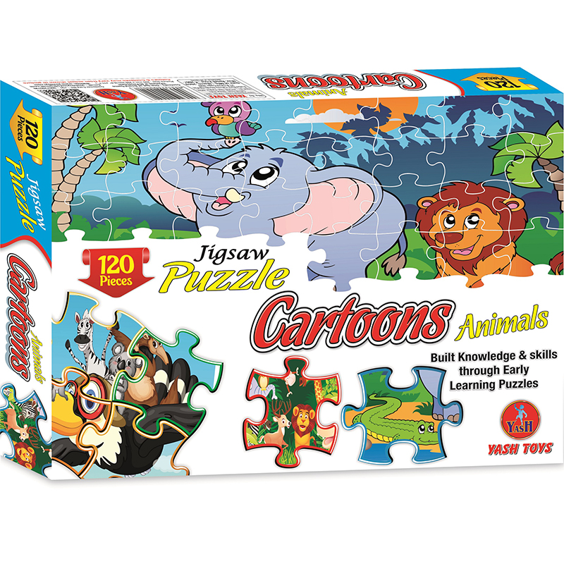 PUZZLE CARTOON ANIMALS 120PCS [YT]