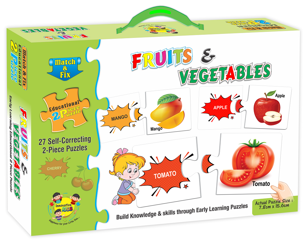 PUZZLE MATCH & FIX FRIUTS & VEGETABLES 2PCS  [YT]