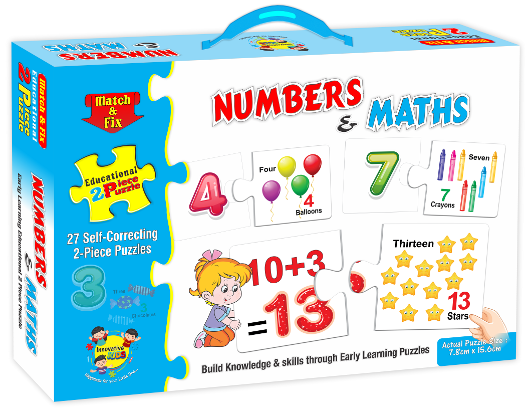 PUZZLE MATCH & FIX NUMBERS & MATHS 2PCS  [YT]