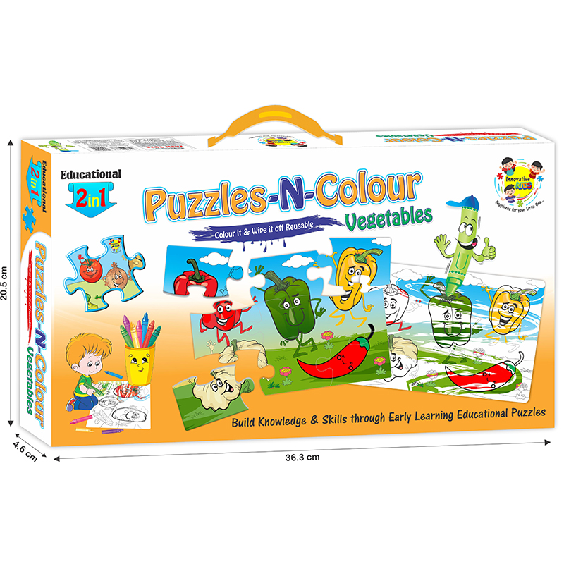 PUZZLE N COLOUR VEGETABLES [YT]