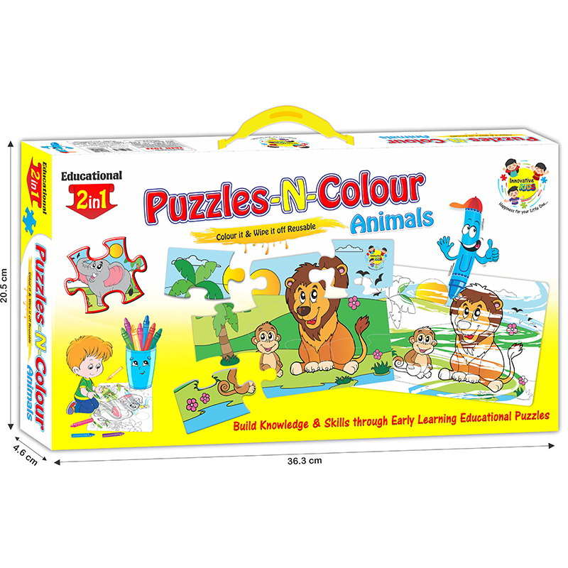 PUZZLE N COLOUR ANIMALS [YT]