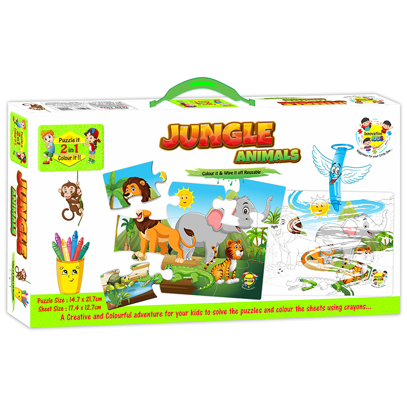 PUZZLE IT COLOUR IT JUNGLE ANIMALS [YT]
