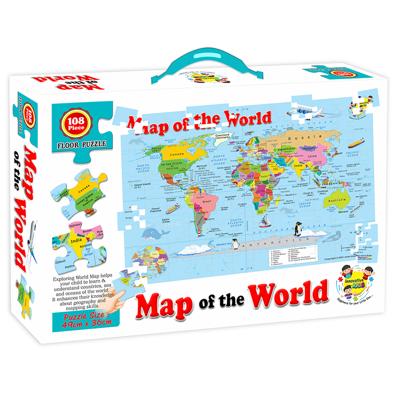 PUZZLE MAP OF WORLD 108 PCS [YT]