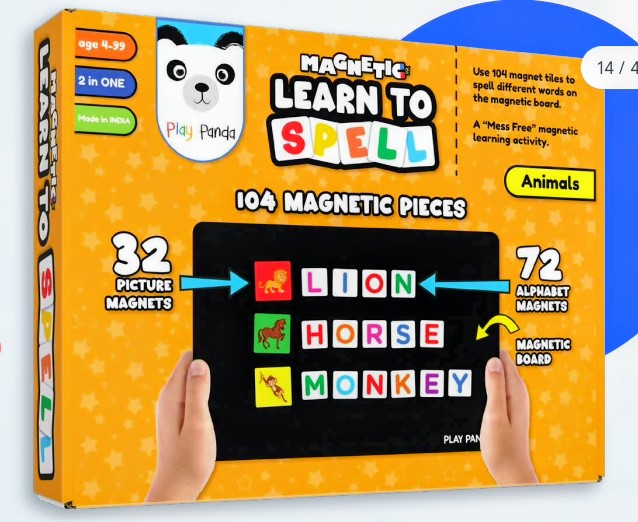 MAGNETIC  LEARN  TO SPELL [ANIMALS] [PP-21]