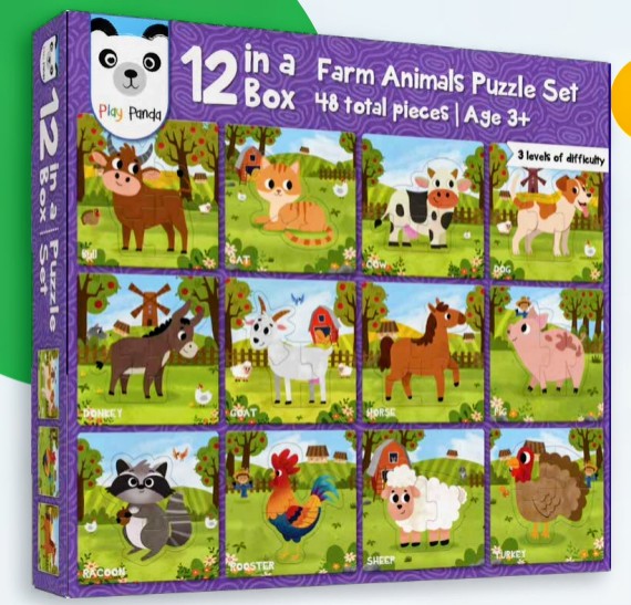 12 IN 1 PUZZLE  [FARM ANIMAL]  [PP-149]