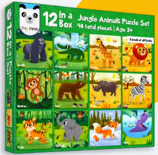 12 IN 1 PUZZLE [JUNGLE ANIMAL] [PP-86]