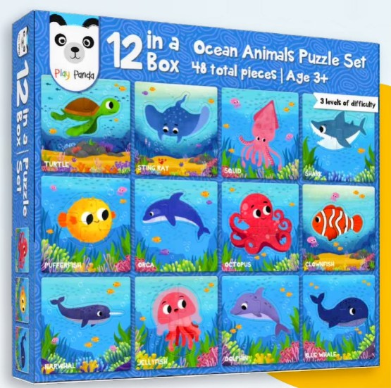 12 IN 1 PUZZLE [OCEAN ANIMAL] [PP-150]