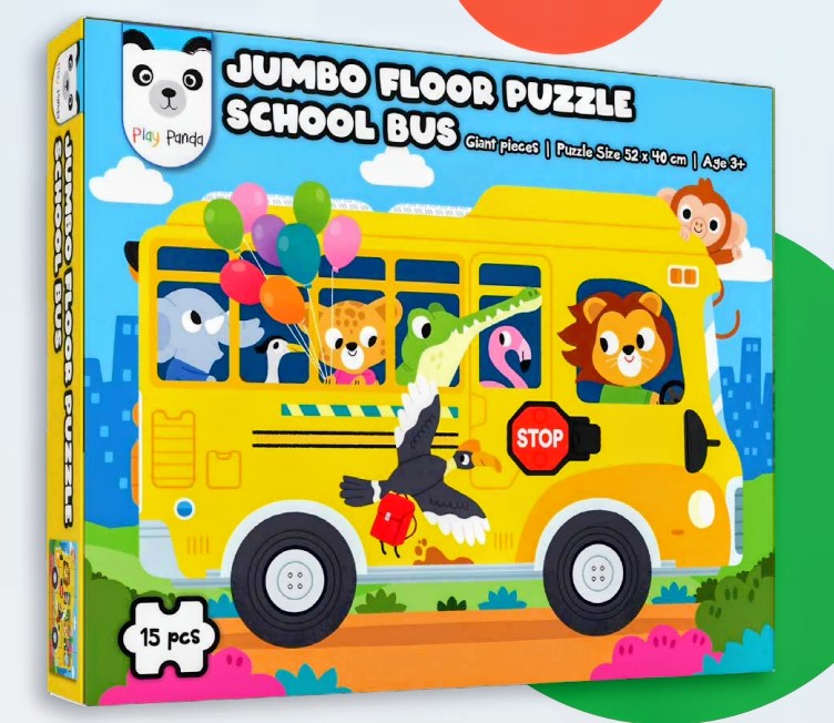 JUMBO FLOOR PUZZLE [SCHOOL BUS] [PP-95]