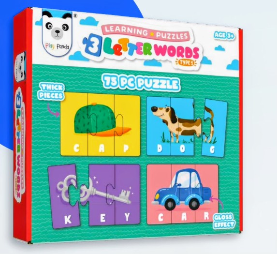 LEARNING PUZZLE 3 LETTER [TYPE-1] [75PC] [PP-58]