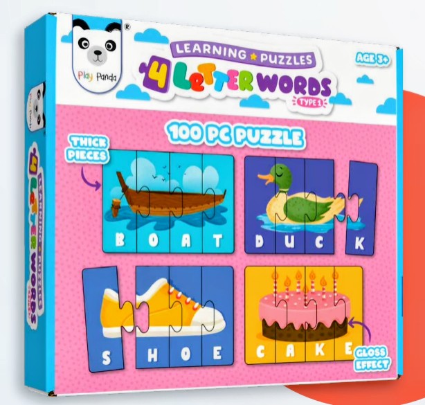 LEARNING PUZZLE 4 LETTER [TYPE-1] [100PC] [PP-72]
