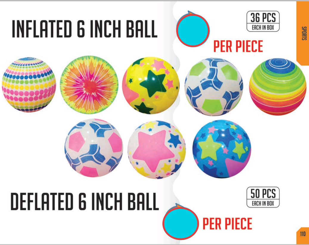 BALL DEFLATED  NEW [6 inch] [IT]
