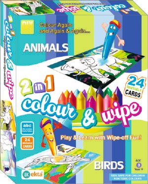 COLOUR  & WIPE [2 IN 1] [ANIMAL+BIRD] [EK]