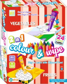 COLOUR  & WIPE [2 IN 1] [VEGETABLE+FRUIT] [EK]