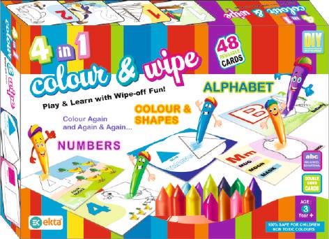 COLOUR  & WIPE [4 IN 1] [ALPHABET] [EK]