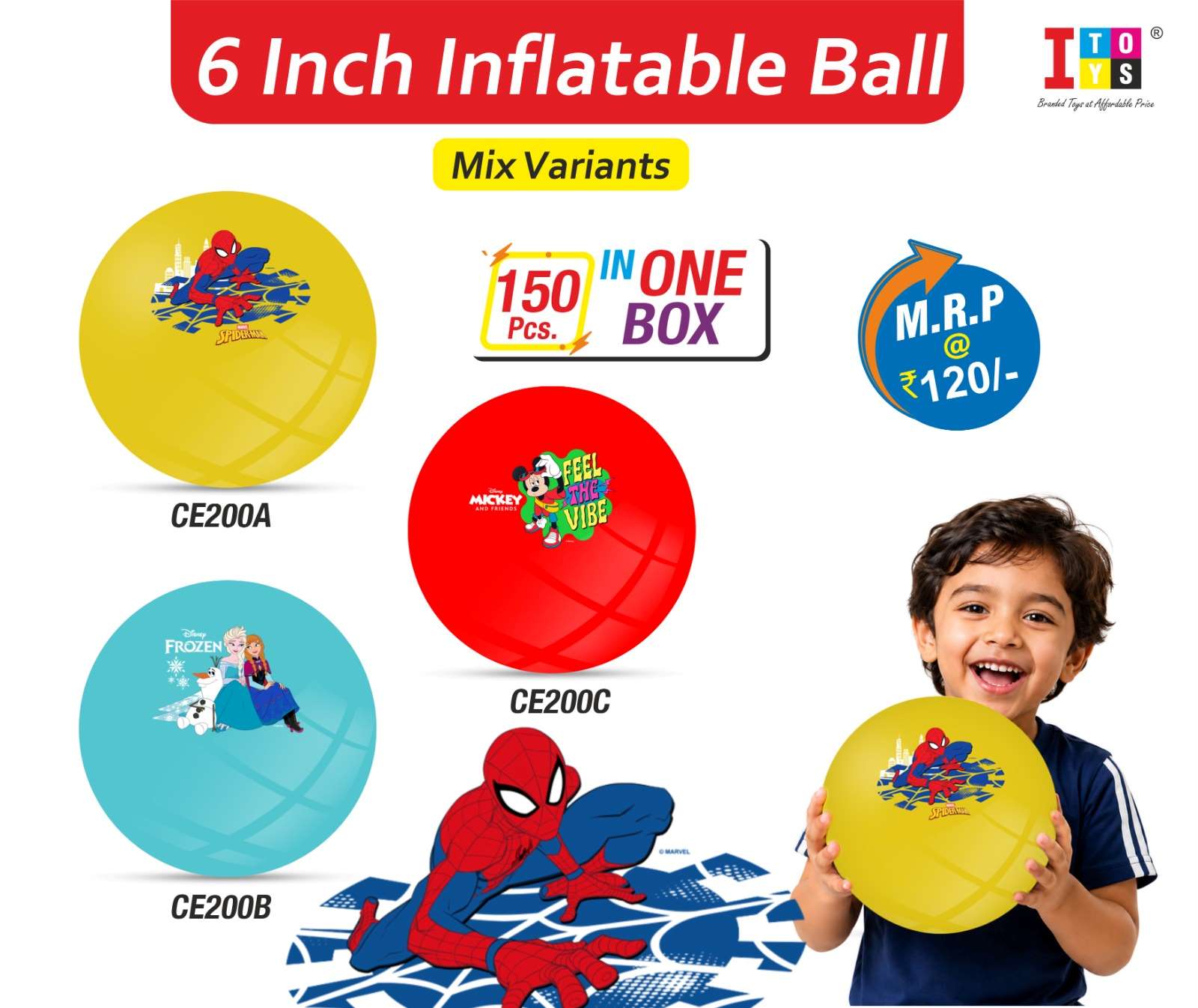 BALL INFLATED [6 INCH] [CHARACTER] [IT]
